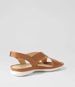 Bellmont W Dark Tan Leather Sandals