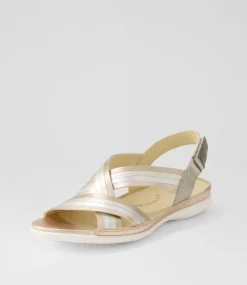Bellmont W Metallic Multi Leather Sandals
