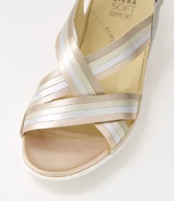 Bellmont W Metallic Multi Leather Sandals