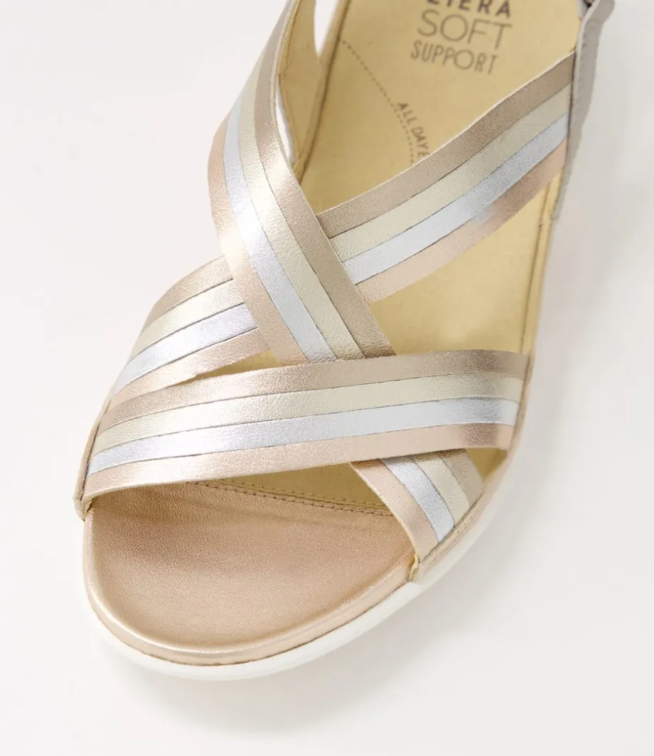 Bellmont W Metallic Multi Leather Sandals