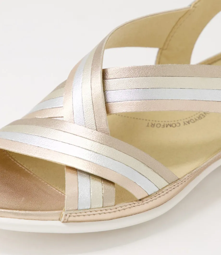 Bellmont W Metallic Multi Leather Sandals