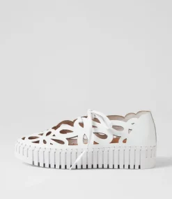 Bello White Leather Sneakers