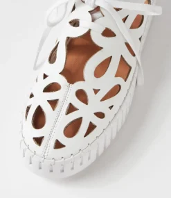 Bello White Leather Sneakers