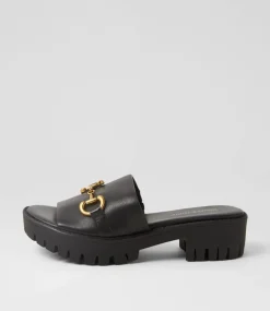 Belo Black Leather Sandals