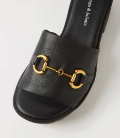 Belo Black Leather Sandals