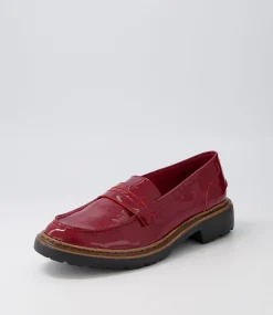 Benicio Dark Red Patent Leather Loafers