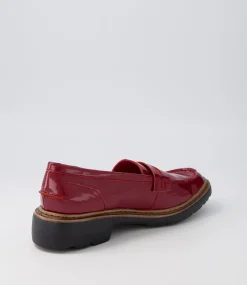 Benicio Dark Red Patent Leather Loafers