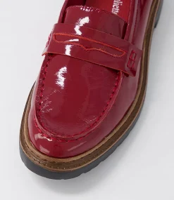 Benicio Dark Red Patent Leather Loafers