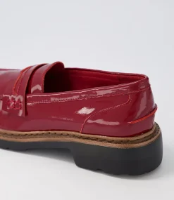 Benicio Dark Red Patent Leather Loafers