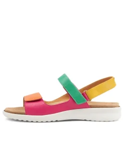 Benji Xw Bright Multi Leather Sandals