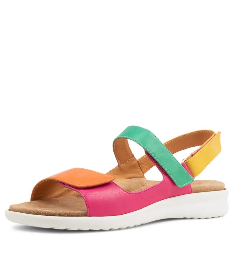 Benji Xw Bright Multi Leather Sandals