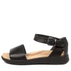Beverly Xw Black Leather Sandals