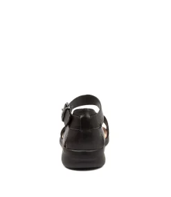 Beverly Xw Black Leather Sandals