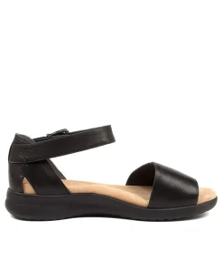 Beverly Xw Black Leather Sandals