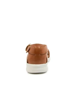 Beverly Xw Tan-White Leather Sandals
