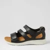 Bexleys Xw Black White Leather Sandals