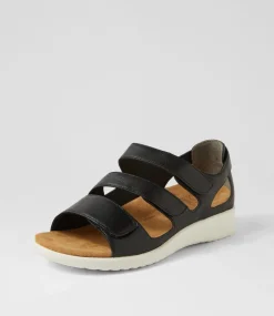 Bexleys Xw Black White Leather Sandals
