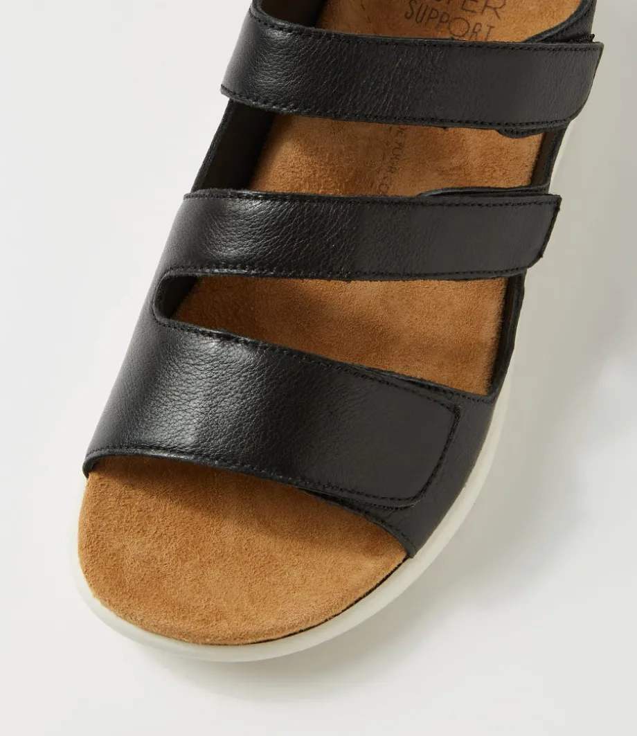 Bexleys Xw Black White Leather Sandals