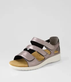 Bexleys Xw Pewter White Leather Sandals
