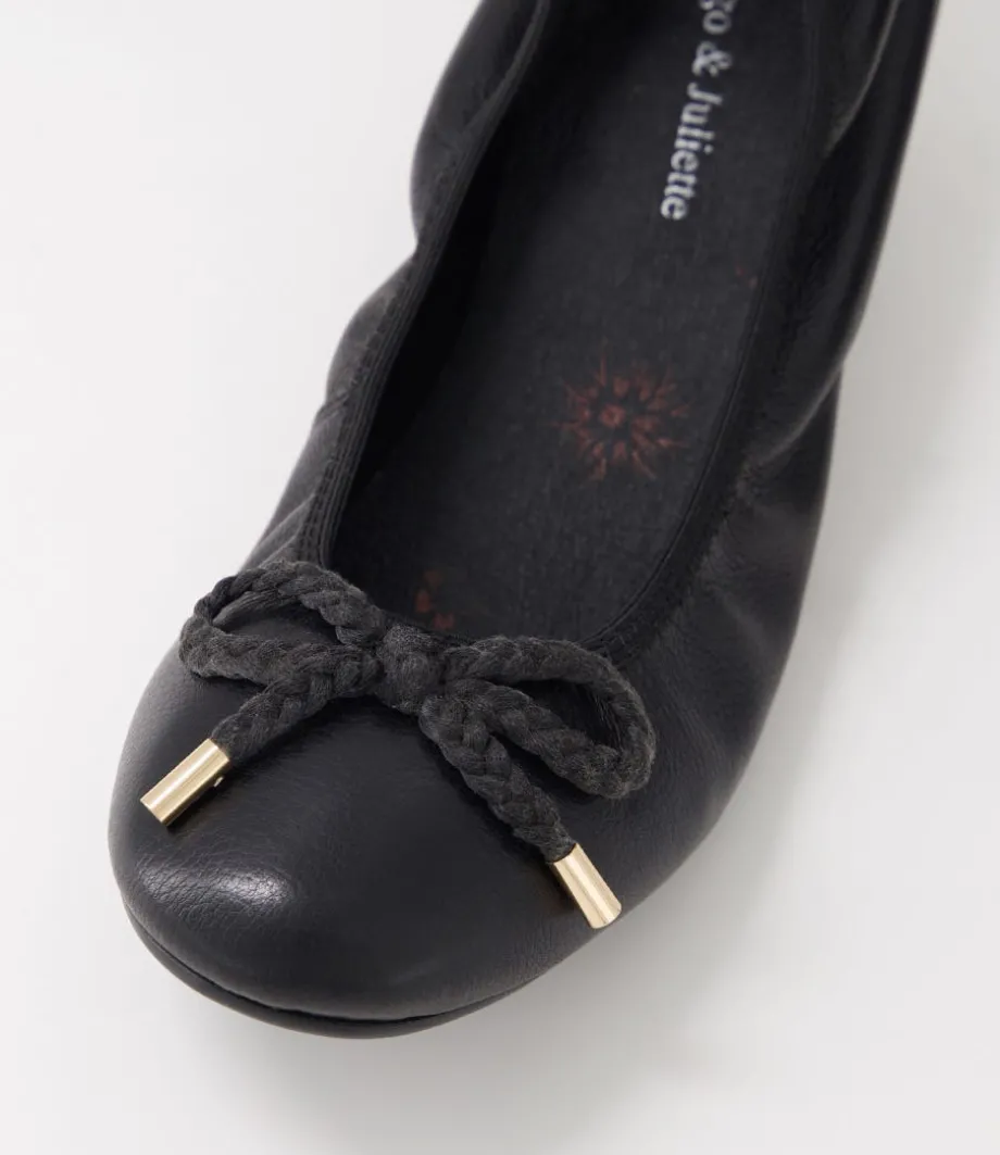 Beyond Black Leather Ballet Flats