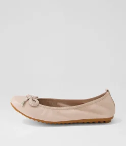 Beyond Rose Leather Ballet Flats