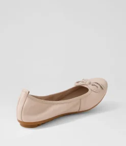 Beyond Rose Leather Ballet Flats