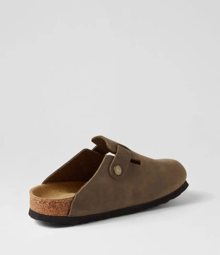 Bianca 04 Taupe Leather Flat Shoes