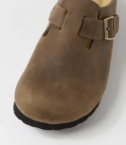 Bianca 04 Taupe Leather Flat Shoes