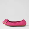 Biddies Fuchsia Leather Flat Shoes