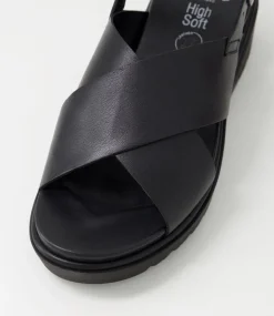 Bilbao 02 Black Leather Sandals