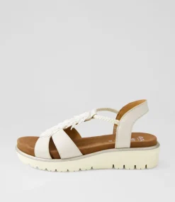 Bilbao 12 Cream Leather Sandals