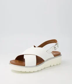 Bilbao 02 White Leather Sandals