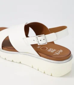 Bilbao 02 White Leather Sandals