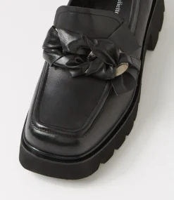 Bizmo Black Leather Heels