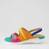 Bizzy W Bright Multi Leather Sandals