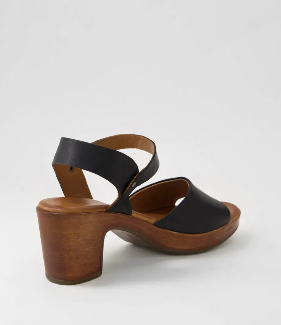 Blaide Black Natural Leather Sandals