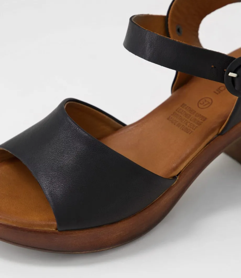 Blaide Black Natural Leather Sandals