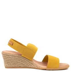 Bloomy Dj Yellow Tan Elastic Leather