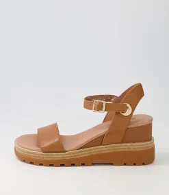 Boogly Dark Tan Leather Sandals