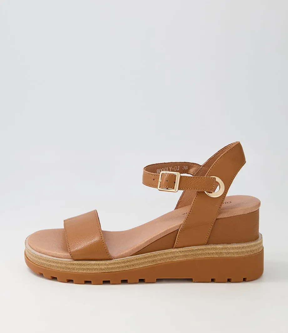 Boogly Dark Tan Leather Sandals