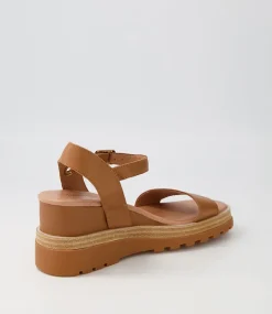 Boogly Dark Tan Leather Sandals