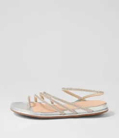 Boota Silver Jewel Fabric Sandals