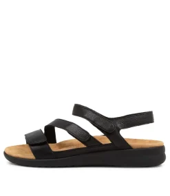 Boyde Xw Black Leather Sandals Bs