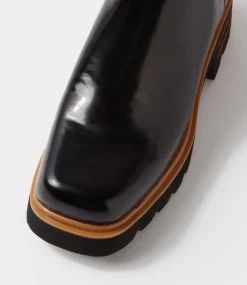 Breda Black Box Tan Leather Chelsea Boots