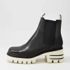 Breda Black Vanilla Box Leather Chelsea Boots