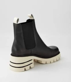 Breda Black Vanilla Box Leather Chelsea Boots