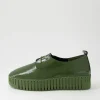Brenda Khaki Patent Leather Sneakers