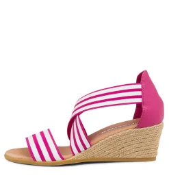 Briage Dj Fuchsia&White Fuchsia Elastic Leather
