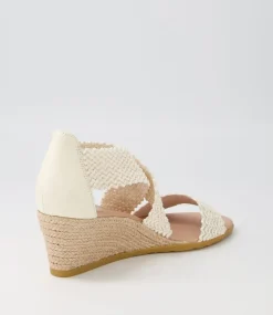 Briage Natural Weave Elastic Leather Espadrilles