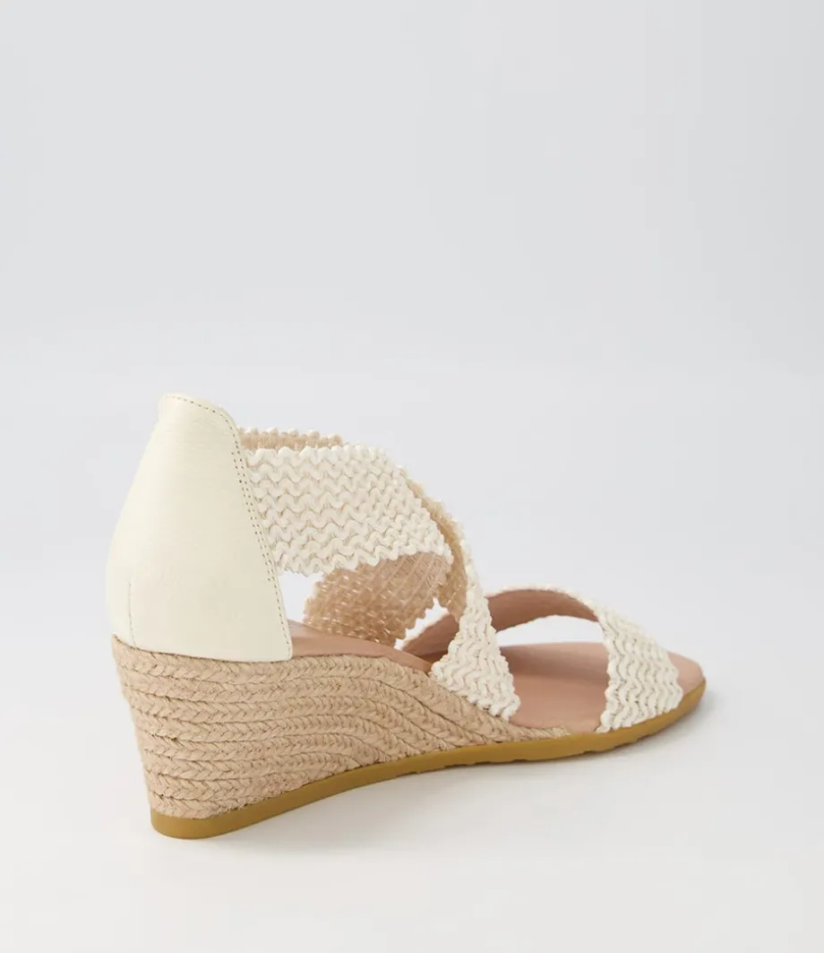 Briage Natural Weave Elastic Leather Espadrilles